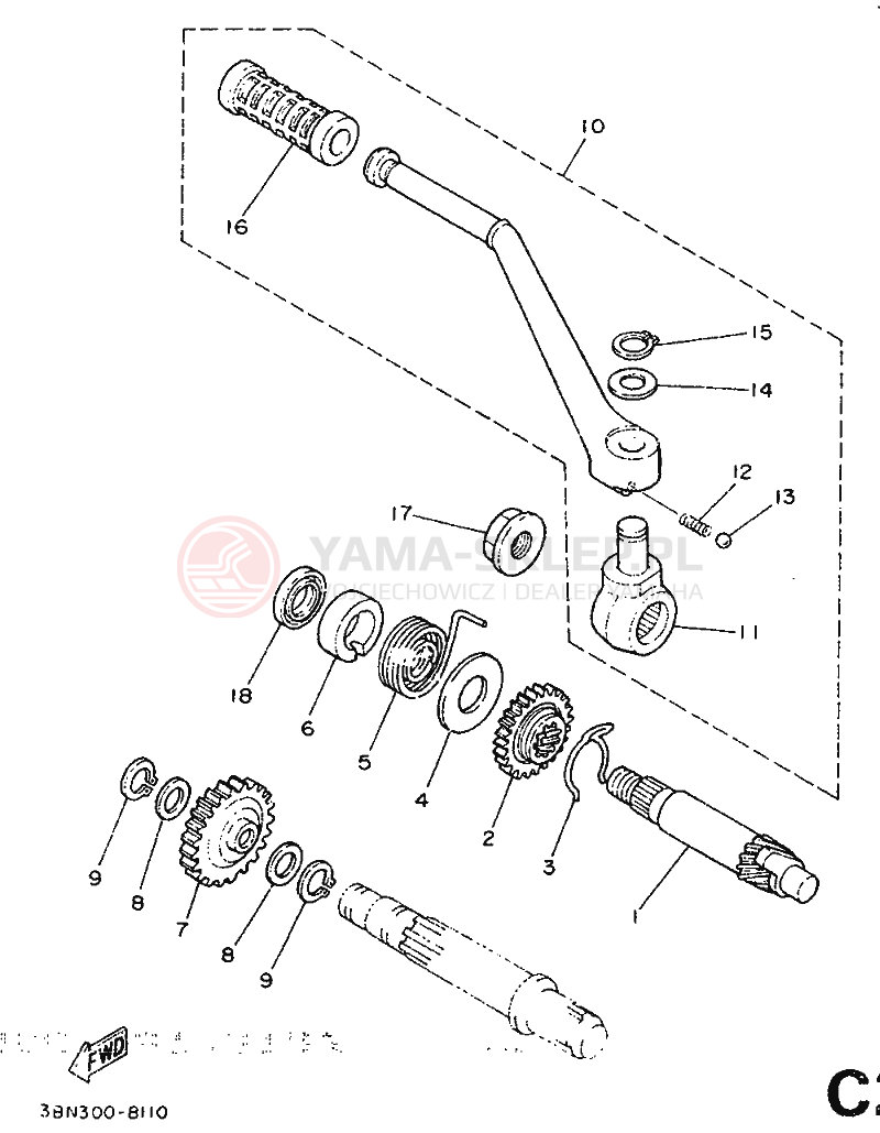 Schemat "rozrusznik" do Yamaha DT125R