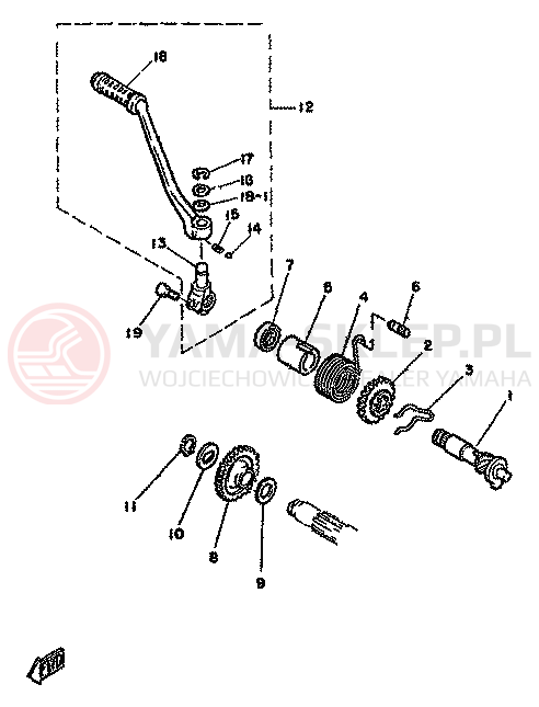 Schemat "rozrusznik" do Yamaha RD250LC