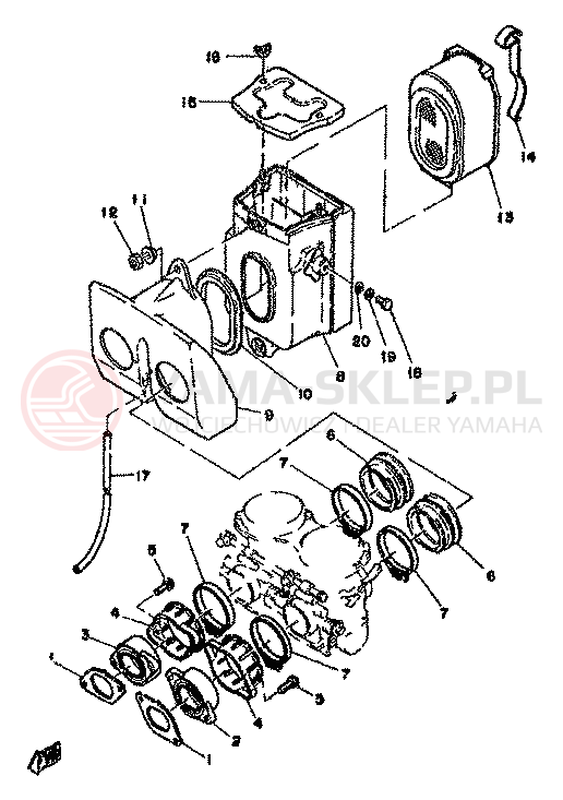 Schemat "Wtrysk paliwa" do Yamaha XS500
