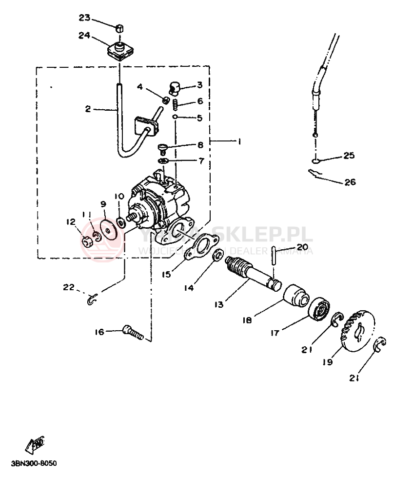 Schemat "Pompa olejowa" do Yamaha TZR125