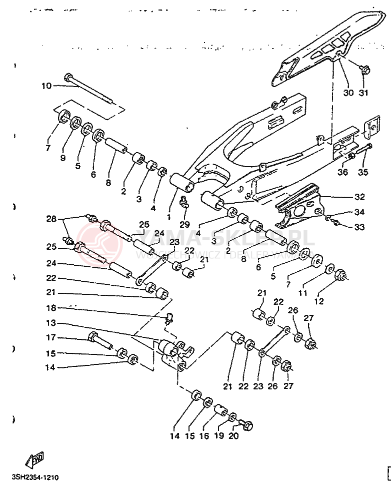 Schemat "wahacz" do Yamaha TDR125