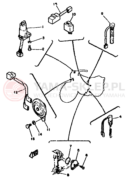 Schemat "układ elektryczny" do Yamaha RD250LC
