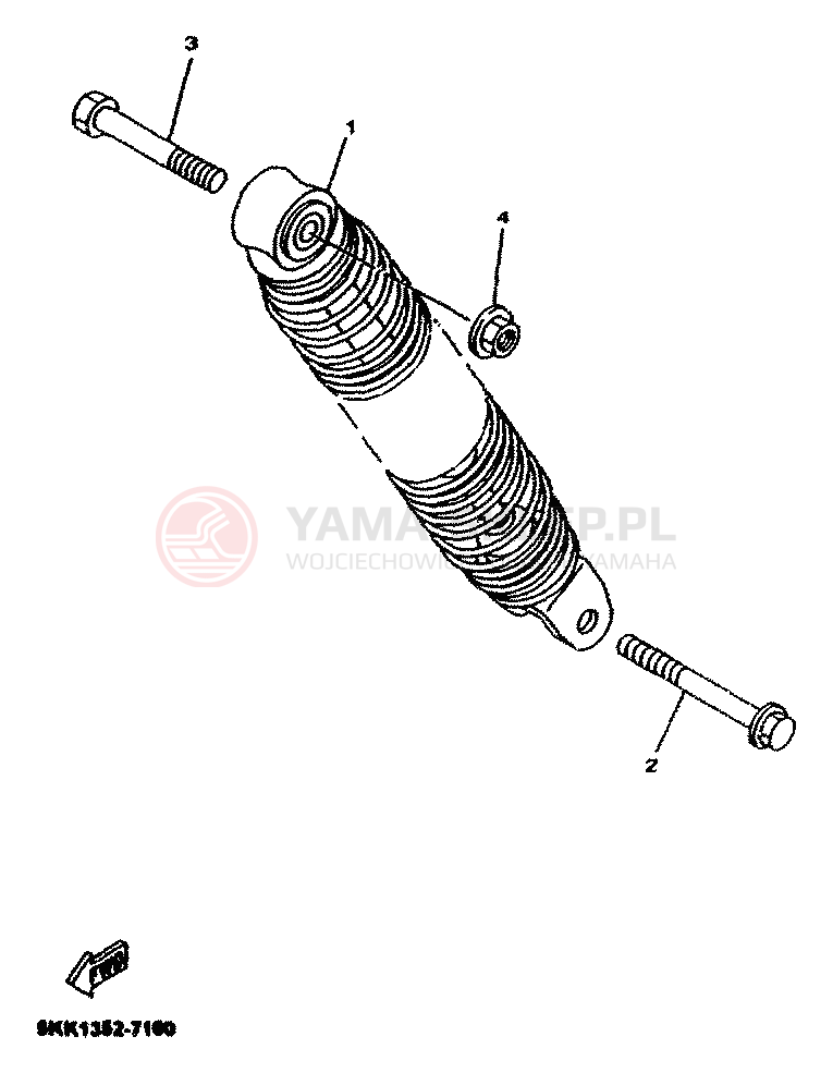 Schemat "zawieszenie tył" do Yamaha NEOS