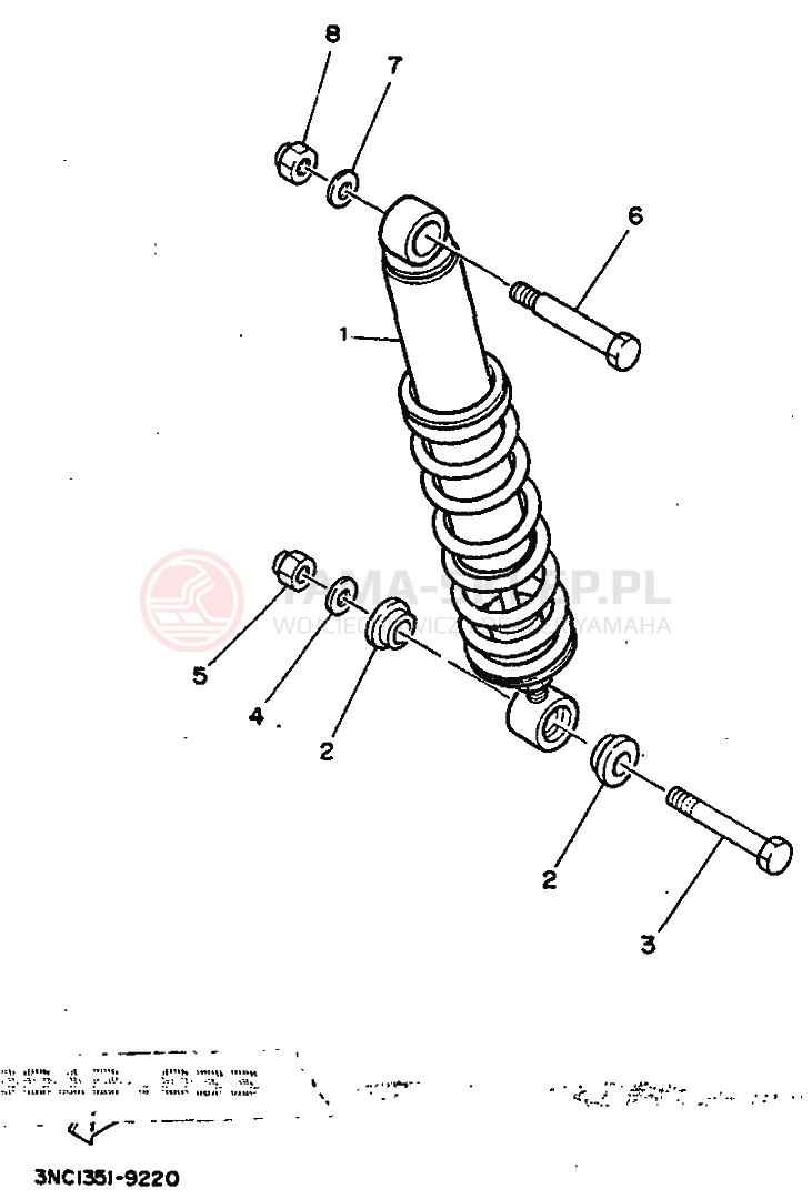 Schemat "wahacz" do Yamaha DT125R
