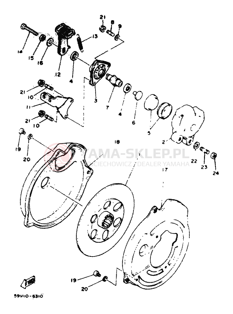 Schemat "HAMULEC" do Yamaha YFM225N