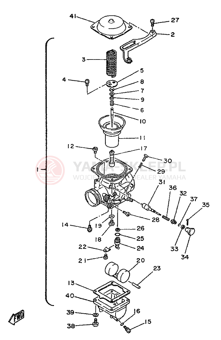 Schemat "Gaźnik" do Yamaha SR250