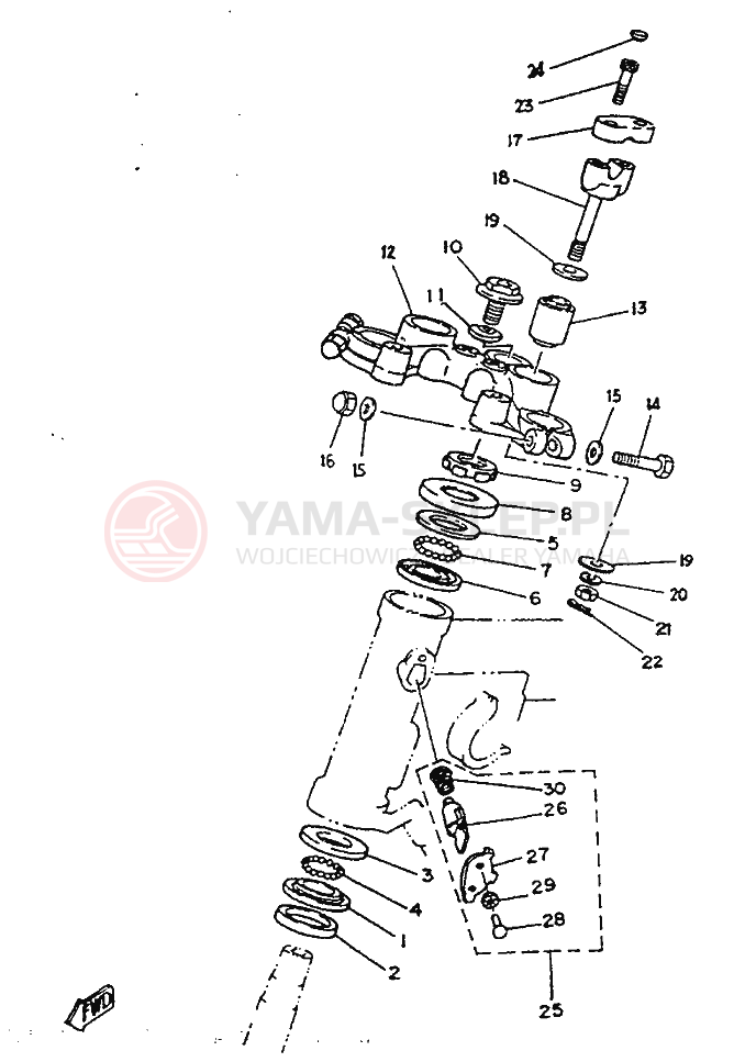 Schemat "Półki zawieszenia" do Yamaha SR125