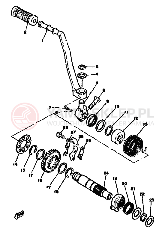 Schemat "rozrusznik" do Yamaha XT500