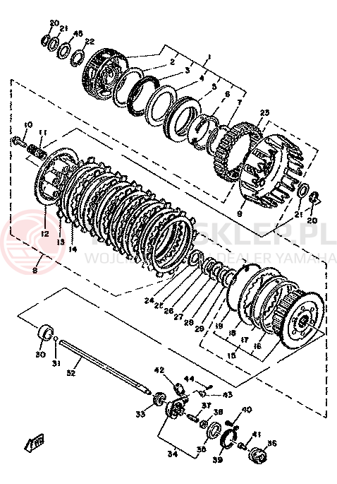 Schemat "sprzęgło" do Yamaha XS750