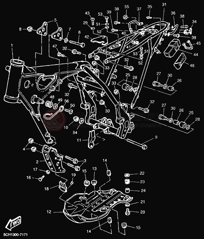 Schemat "rama" do Yamaha TT600R