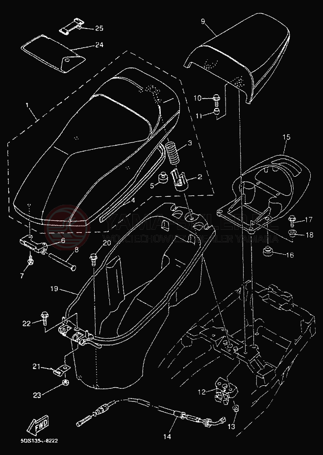 Schemat "siedzenie" do Yamaha MAJESTY