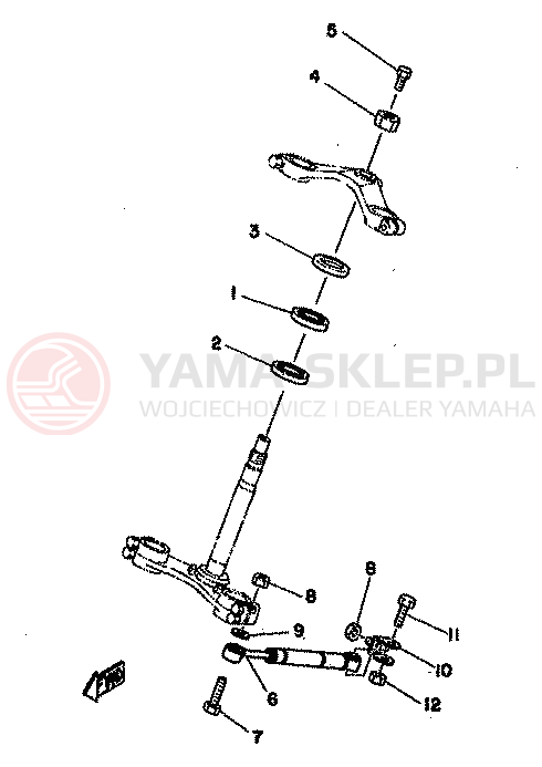 Schemat "Półki zawieszenia" do Yamaha TZ350F