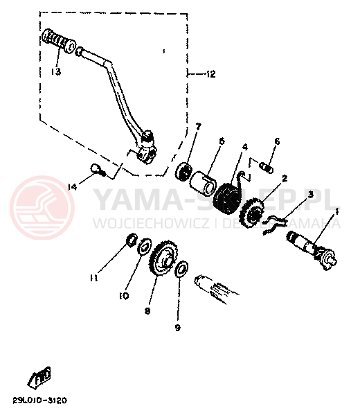 Schemat "rozrusznik" do Yamaha RD350LC