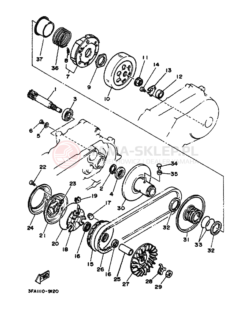 Schemat "sprzęgło" do Yamaha BREEZE