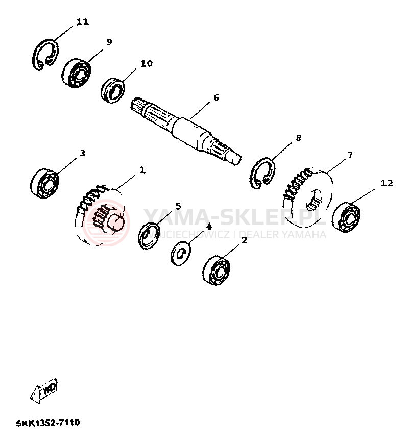 Schemat "Skrzynia biegów " do Yamaha NEOS