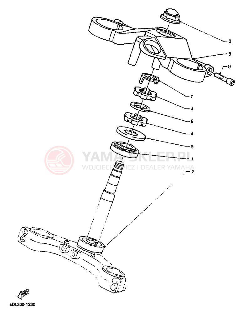 Schemat "Półki zawieszenia" do Yamaha TZR125