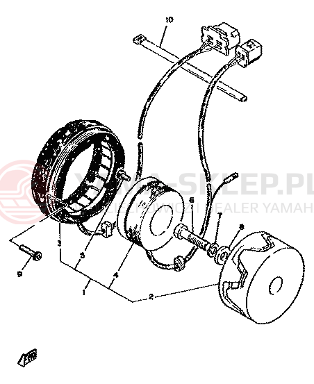 Schemat "alternator" do Yamaha XS750