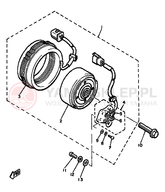 Schemat "alternator" do Yamaha XJ650