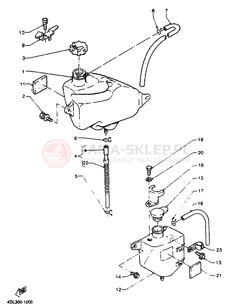 Schemat "Miska olejowa" do Yamaha TZR125