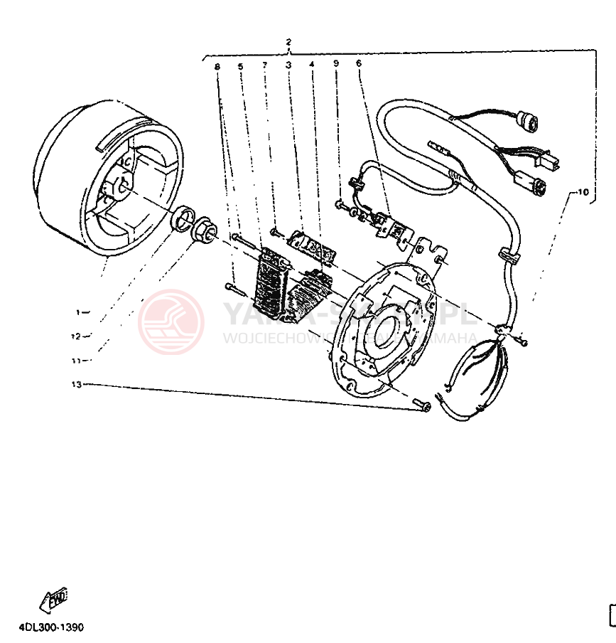 Schemat "prądnica" do Yamaha TZR125