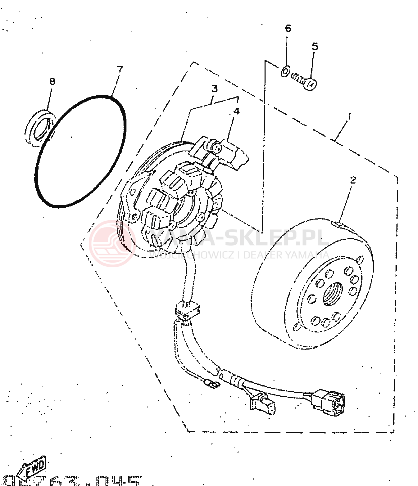 Schemat "prądnica" do Yamaha SR250
