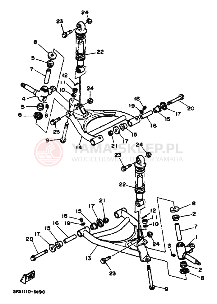 Schemat "Koło przód" do Yamaha BREEZE