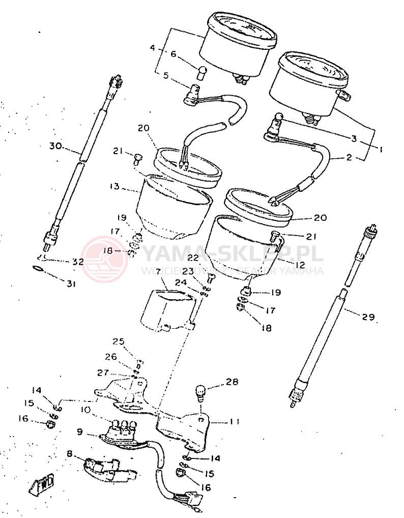 Schemat "licznik" do Yamaha SR250