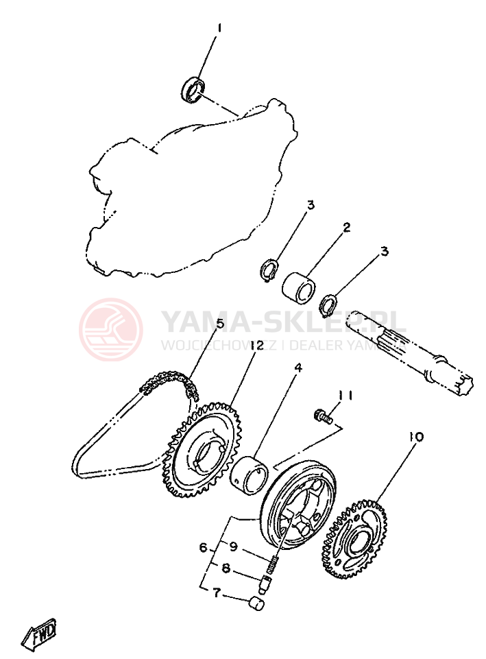 Schemat "rozrusznik" do Yamaha SR250SP