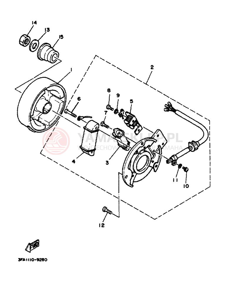 Schemat "prądnica" do Yamaha BREEZE