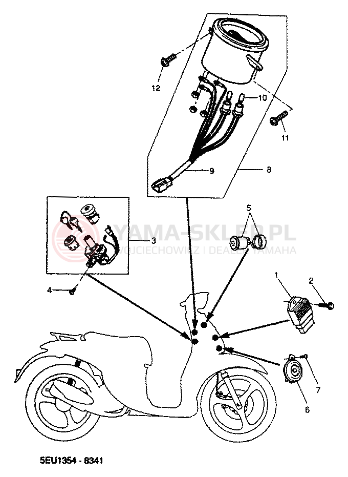 Schemat "układ elektryczny" do Yamaha WHY