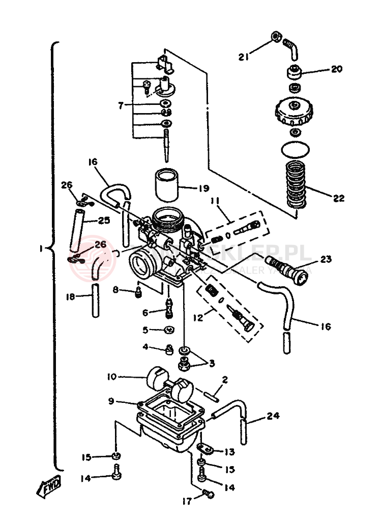 Schemat "Gaźnik" do Yamaha TZR125
