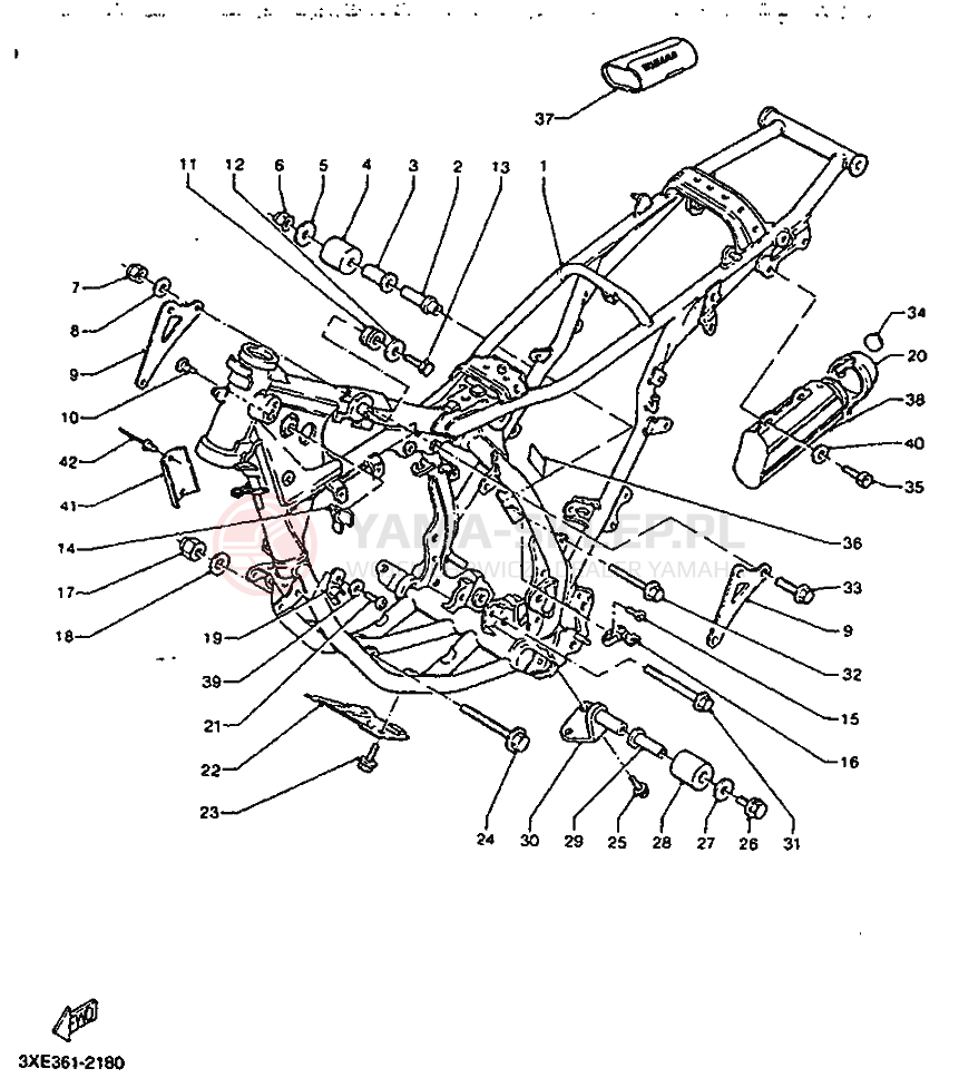 Schemat "rama" do Yamaha TDR125