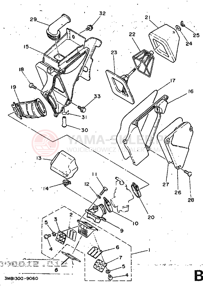 Schemat "Wtrysk paliwa" do Yamaha DT125R