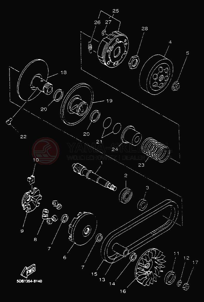 Schemat "sprzęgło" do Yamaha MAJESTY