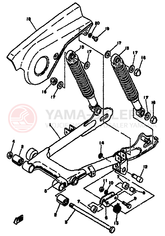 Schemat "wahacz" do Yamaha TY50