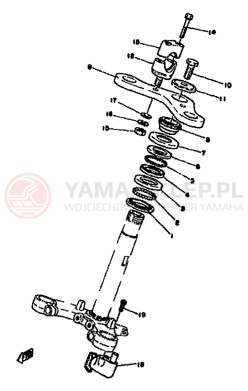 Schemat "Półki zawieszenia" do Yamaha RD50M