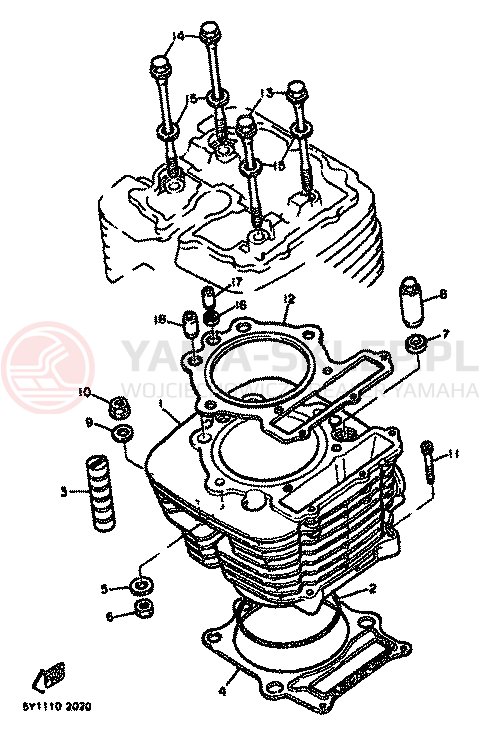 Schemat "cylinder" do Yamaha XT550