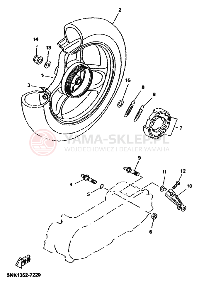 Schemat "Koło tył" do Yamaha NEOS