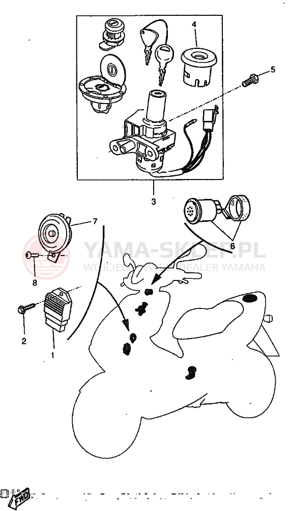 Schemat "układ elektryczny" do Yamaha YQ50
