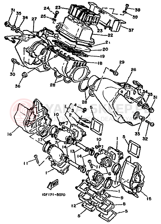 Schemat "Wtrysk paliwa" do Yamaha RD500LC