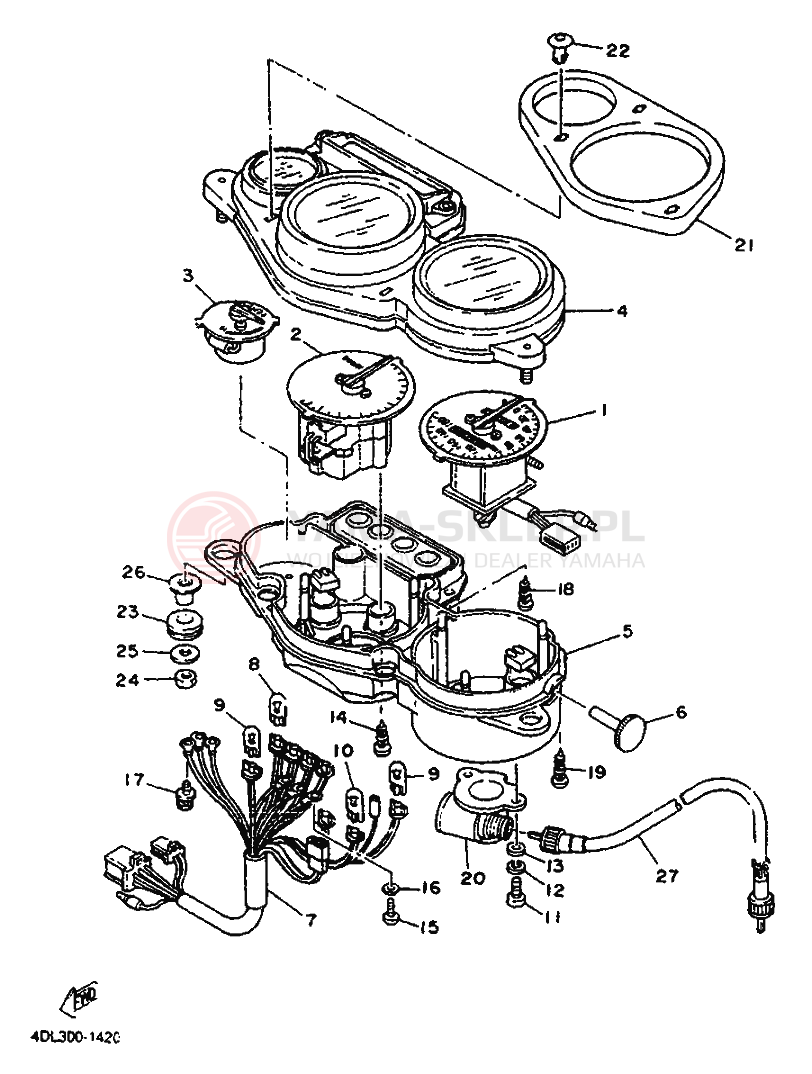 Schemat "licznik" do Yamaha TZR125