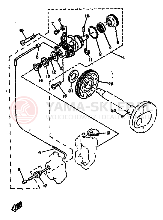 Schemat "Pompa olejowa" do Yamaha TZ125H