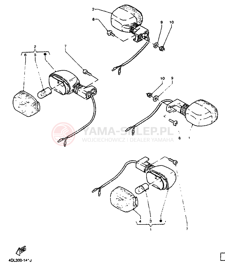 Schemat "kierunkowskazy" do Yamaha TZR125