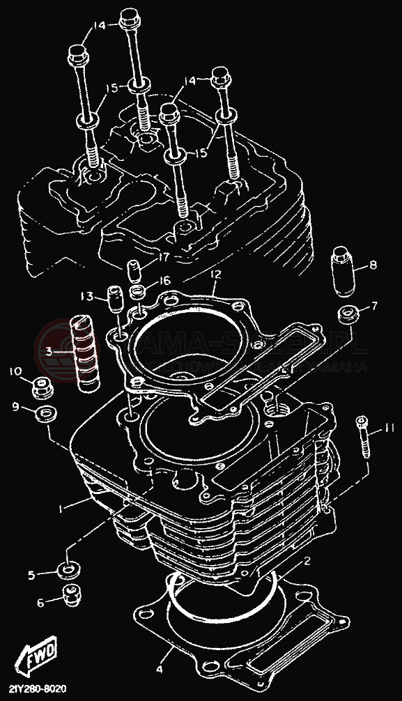 Schemat "cylinder" do Yamaha TT600R