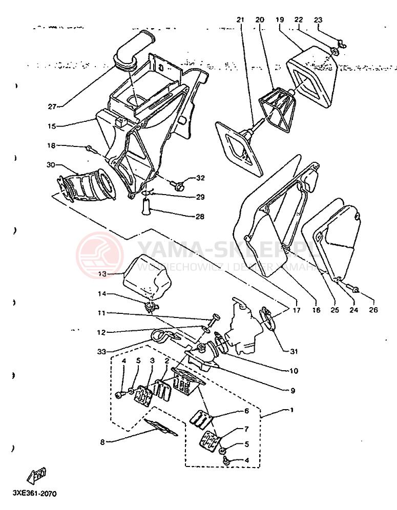 Schemat "Wtrysk paliwa" do Yamaha TDR125