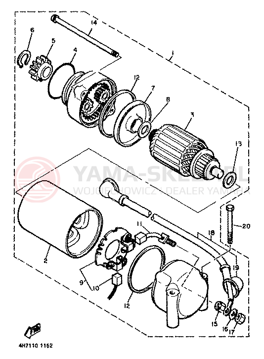 Schemat "rozrusznik" do Yamaha XJ900