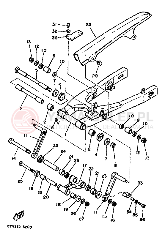Schemat "wahacz" do Yamaha RD350LC