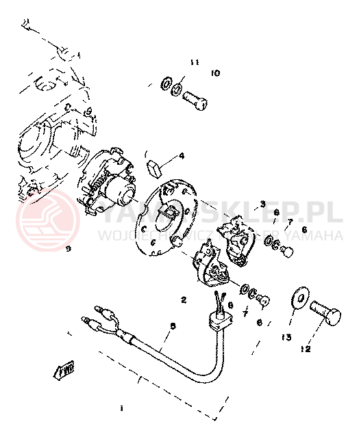 Schemat "REGULATOR" do Yamaha XS250