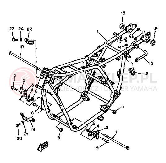 Schemat "rama" do Yamaha XS1100G