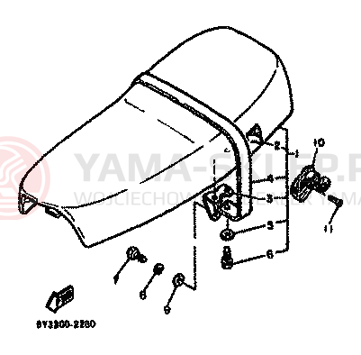 Schemat "siedzenie" do Yamaha XT550
